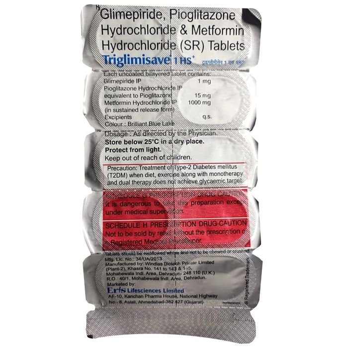 Triglimisave 1 HS+ Tablet SR