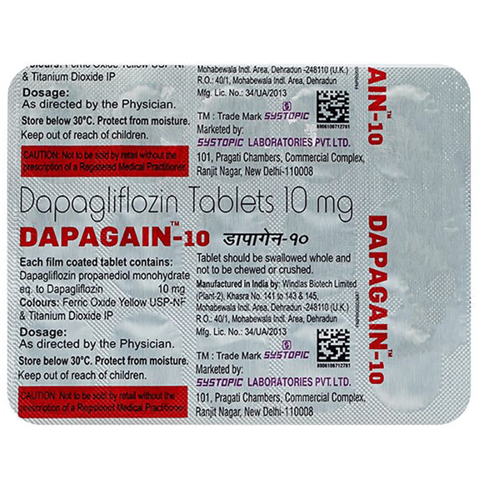 Dapagain 10mg Tablet