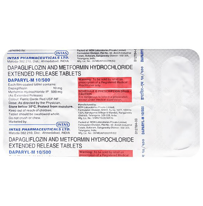 Daparyl M 10/500 Tablet ER