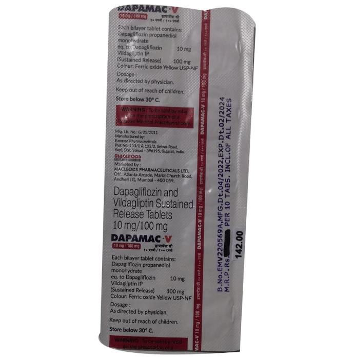Dapamac V 10mg/100mg Tablet SR
