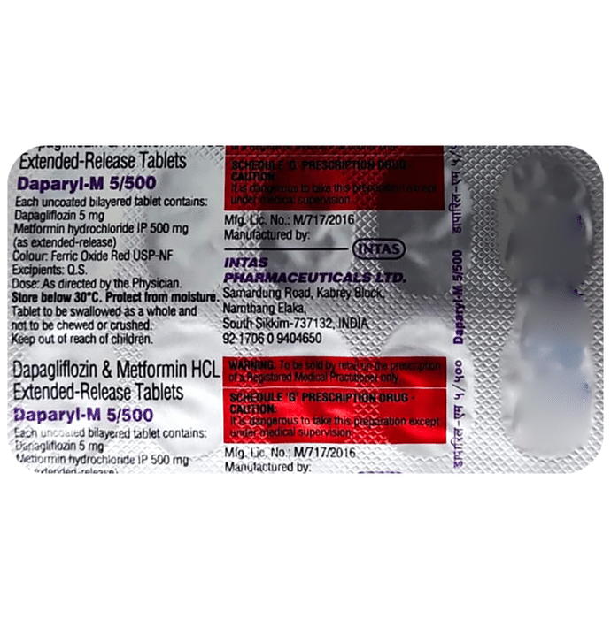 Daparyl M 5mg/500mg Tablet ER