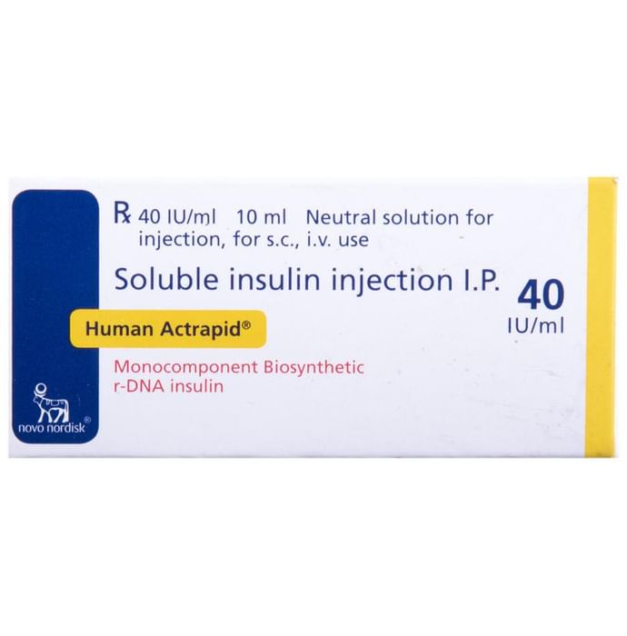 Human Actrapid 40IU/ml Solution for Injection