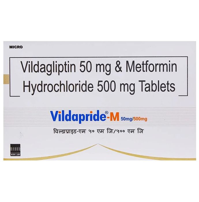 Vildapride M 500mg/50mg Tablet