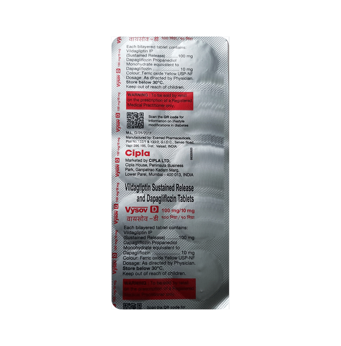 Vysov D 10mg/100mg Tablet SR