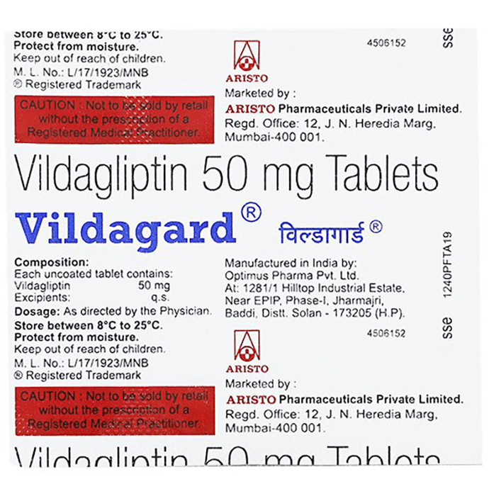Vildagard M 500mg/50mg Tablet