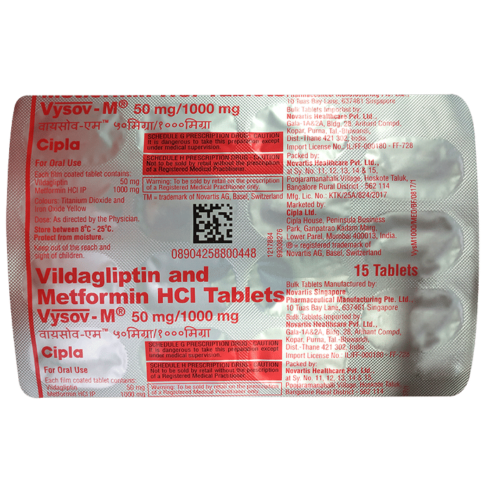 Vysov-M 50mg/1000mg Tablet