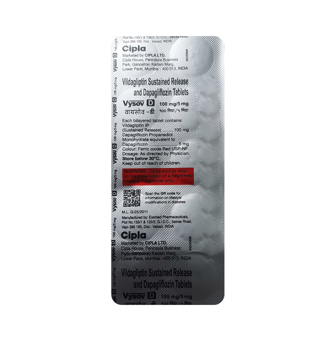Vysov D 5mg/100mg Tablet SR