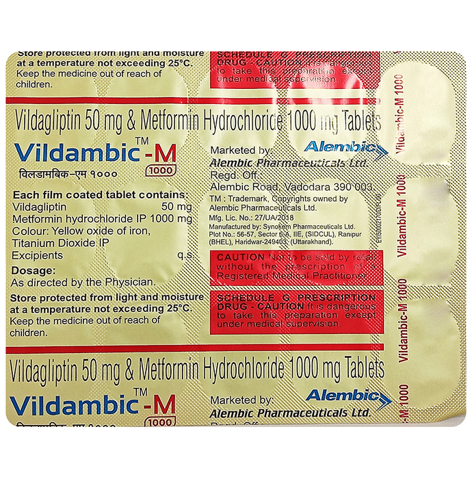 Vildambic-M 1000 Tablet