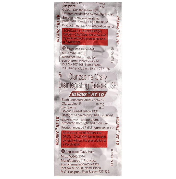 Oleanz RT 10 Disintegrating Tablet