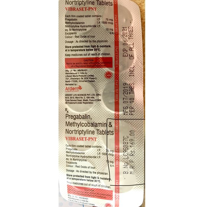Vibraset PNT 75mg/10mg/1500mcg Tablet