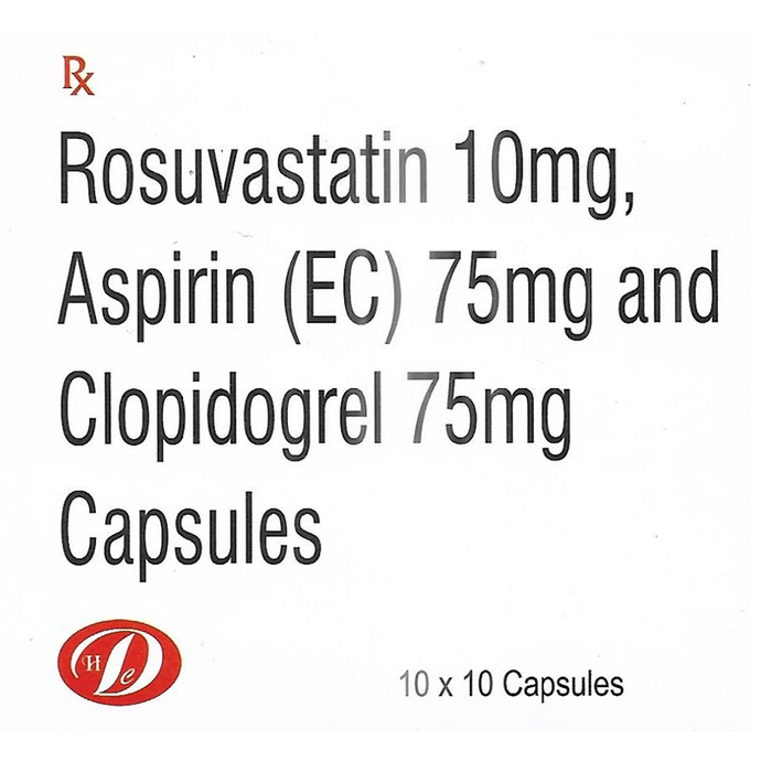 Danavish Aspirin+Rosuvastatin+Clopidogrel 75mg/10mg/75mg Capsule
