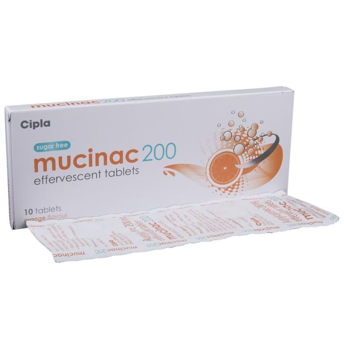 Mucinac 200 Effervescent Tablet Sugar Free