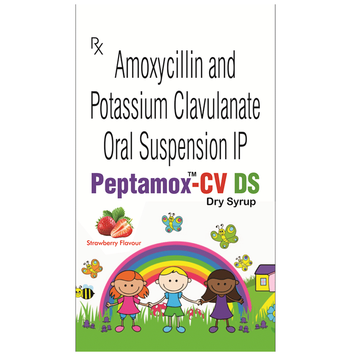 Peptamox-CV DS Dry Syrup Strawberry