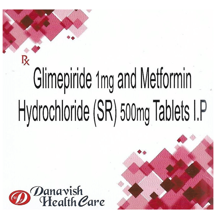 Danavish Glimepiride+Metformin 1mg/500mg Tablet SR