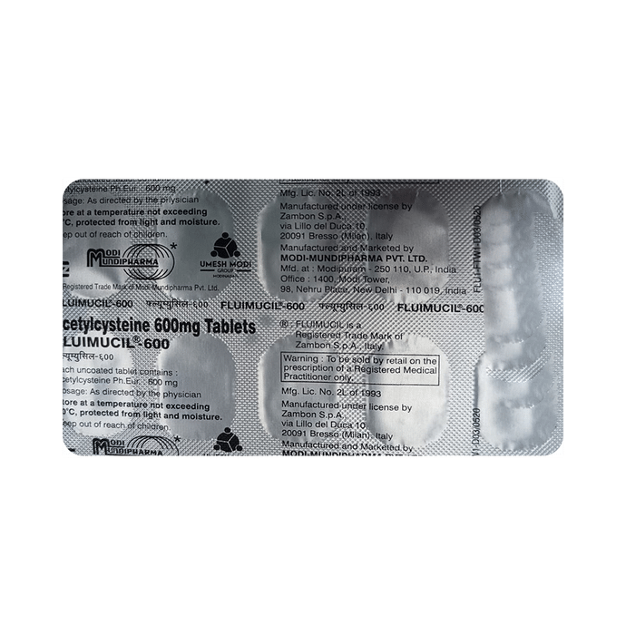 Fluimucil 600mg Tablet