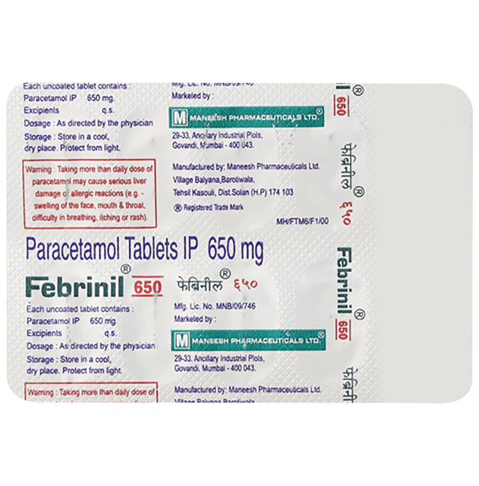 Febrinil 650mg Tablet