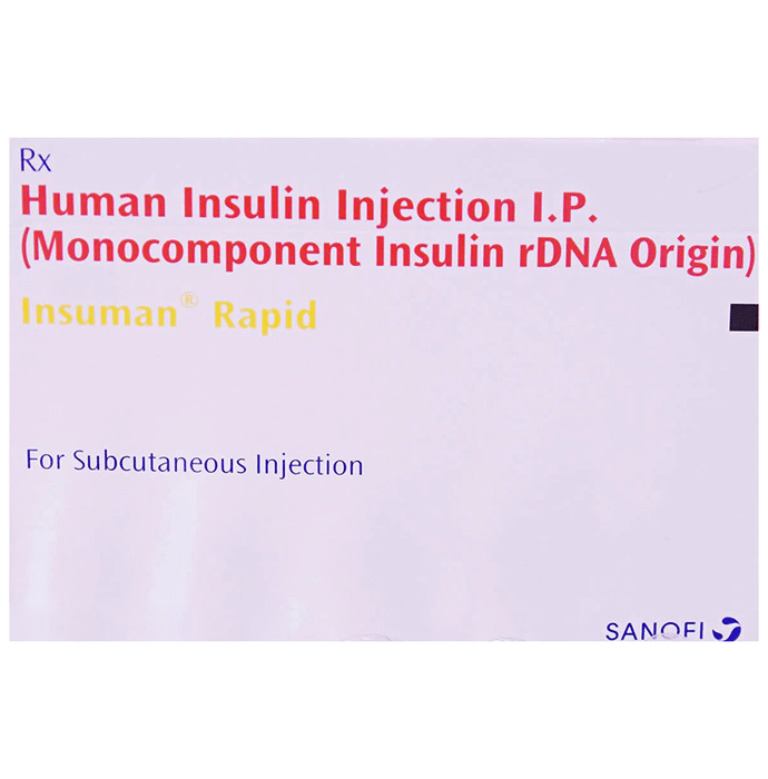 Insuman Rapid 100IU/ml Solution for Injection