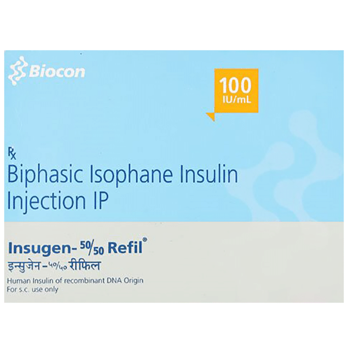 Insugen 50/50 Injection 100IU/ml