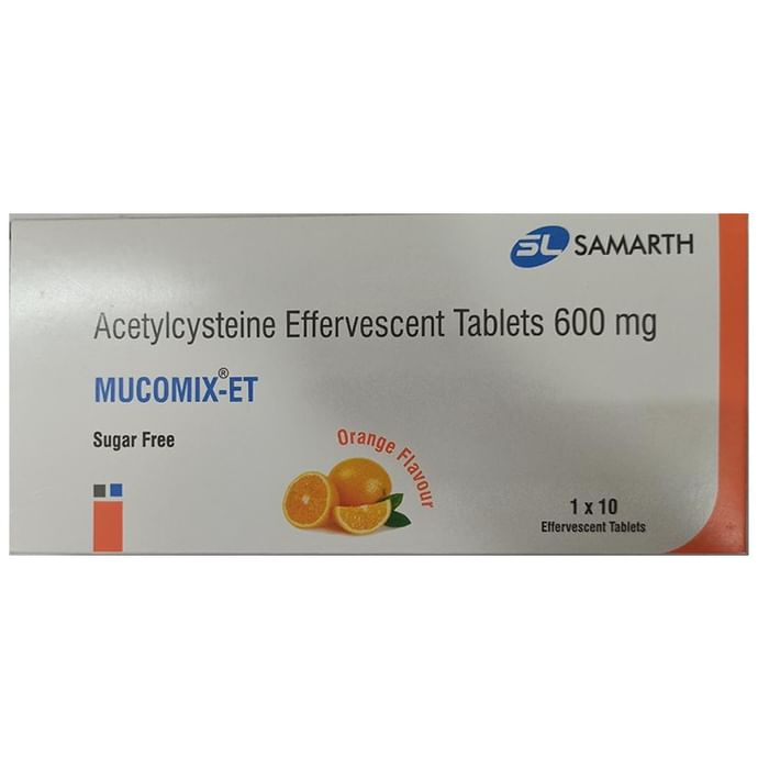 Mucomix -ET Effervescent Tablet Orange Sugar Free