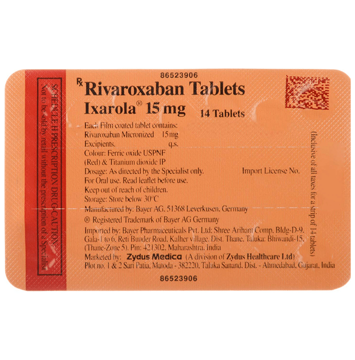 Ixarola 15mg Tablet
