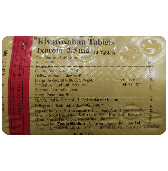 Ixarola 2.5mg Tablet