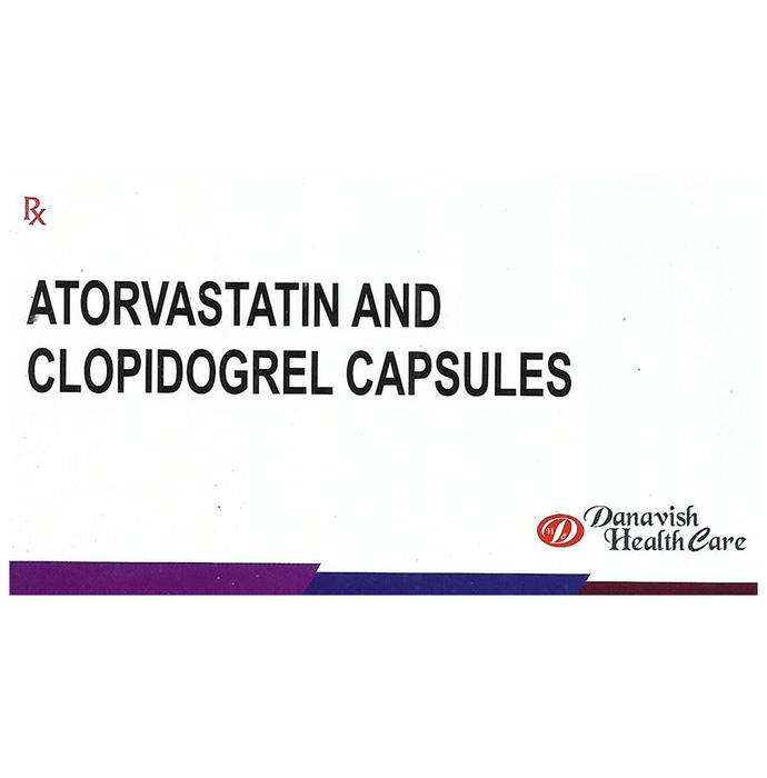 Danavish Atorvastatin+Clopidogrel 10mg/75mg Capsule