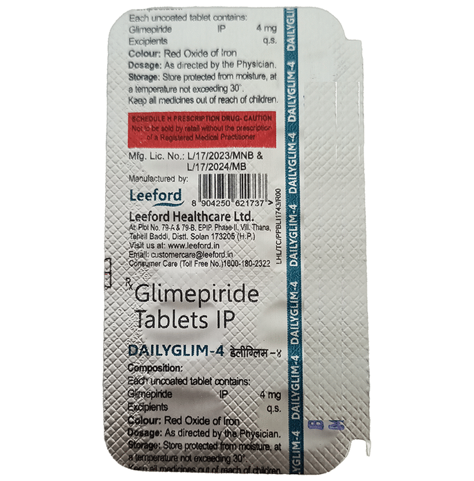 Dailyglim 4mg Tablet