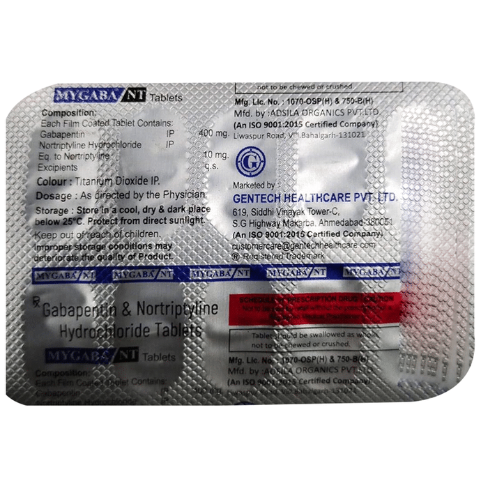 Mygaba NT 400mg/10mg Tablet
