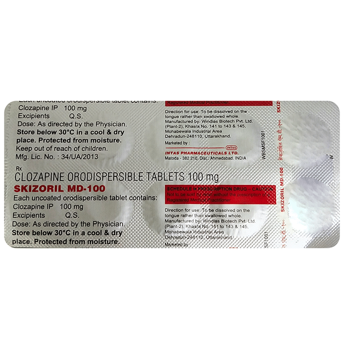 Skizoril MD 100 Tablet