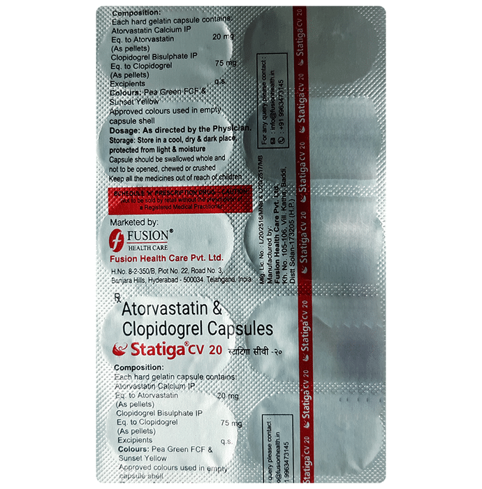 Statiga CV 20mg/75mg Capsule