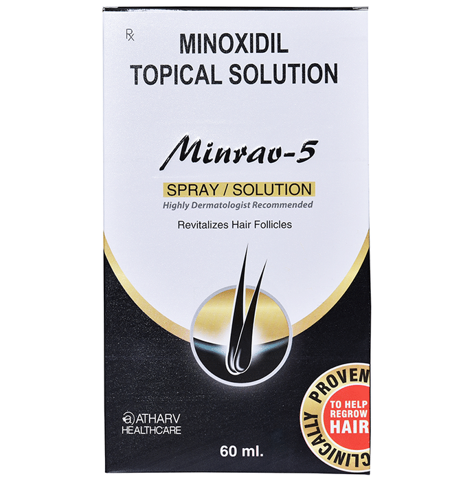 Atharv Healthcare Minrav 5 Minoxidil 5% Topical Solution