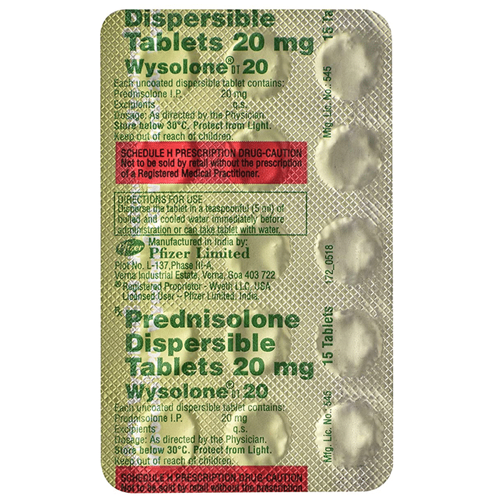Wysolone 20 Tablet DT