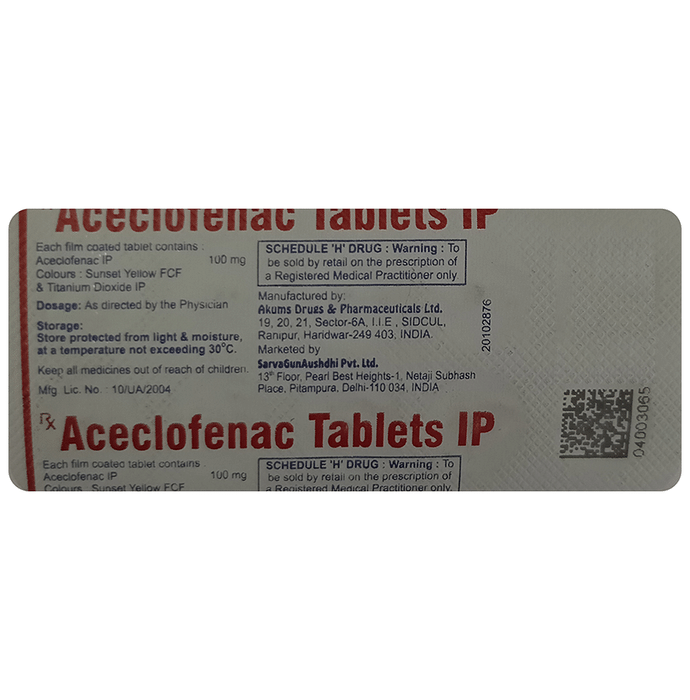 StayHappi Aceclofenac 100mg Tablet