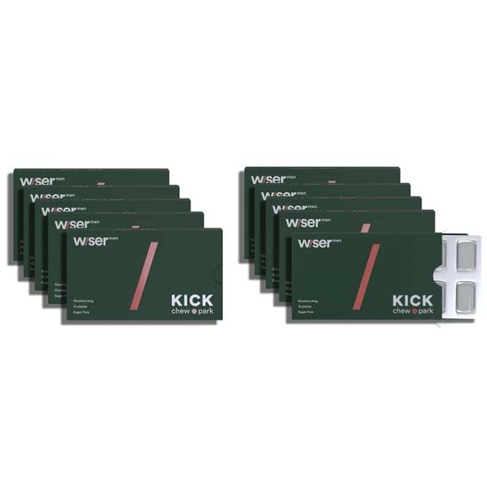 Wiser Men Kick Chew& Park Nicotine 4mg Chewing Gums Sugar Free
