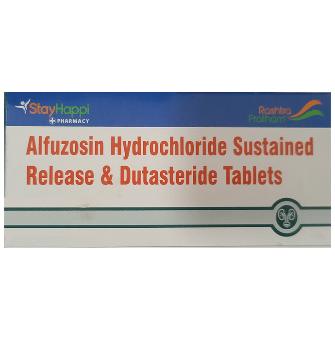 StayHappi Alfuzosin Hydrochloride+Dutasteride 10mg/0.5mg Tablet SR