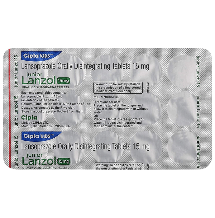 Junior Lanzol 15mg Tablet DT