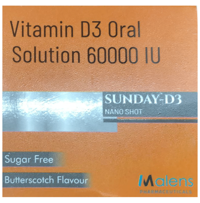 Sunday-D3 Nano Shot Butterscotch Sugar Free