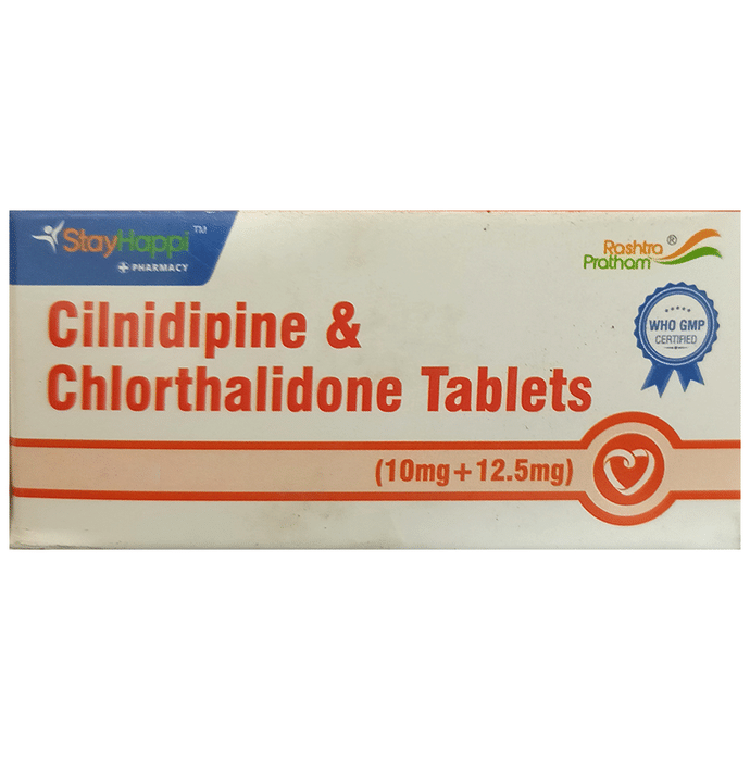 StayHappi Cilnidipine+Chlorthalidone 10mg/12.5mg Tablet