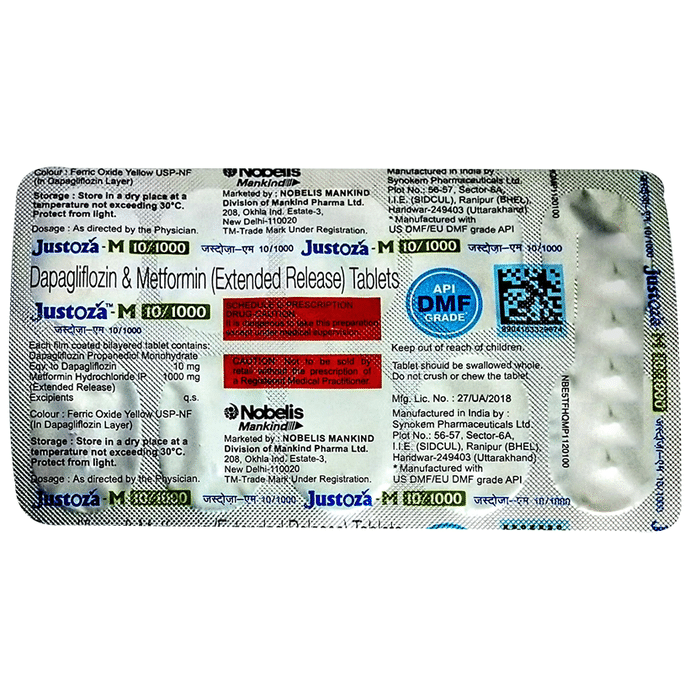 Justoza-M 10/1000 Tablet ER