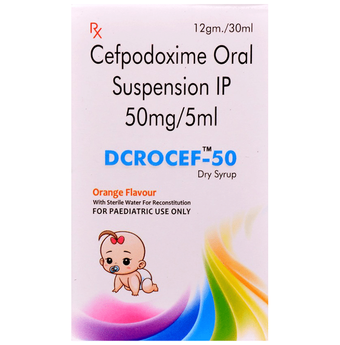 Dcrocef 50 Dry Syrup Orange