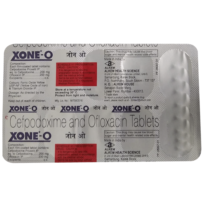 Xone O 200mg/200mg Tablet
