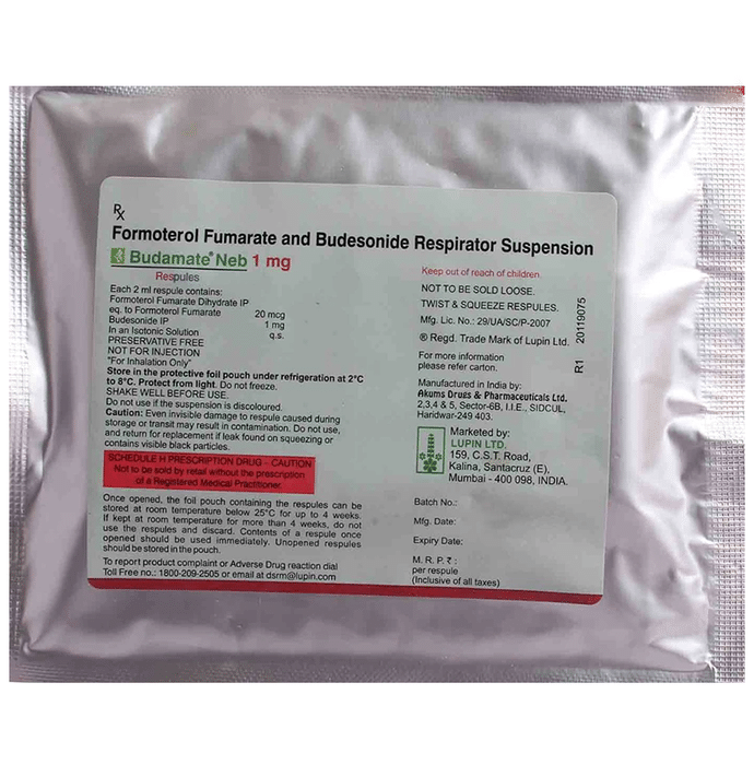 Budamate Neb 1mg Respules 2ml