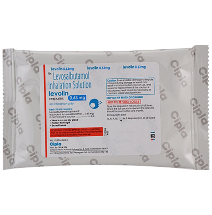Levolin 0.63mg Respules