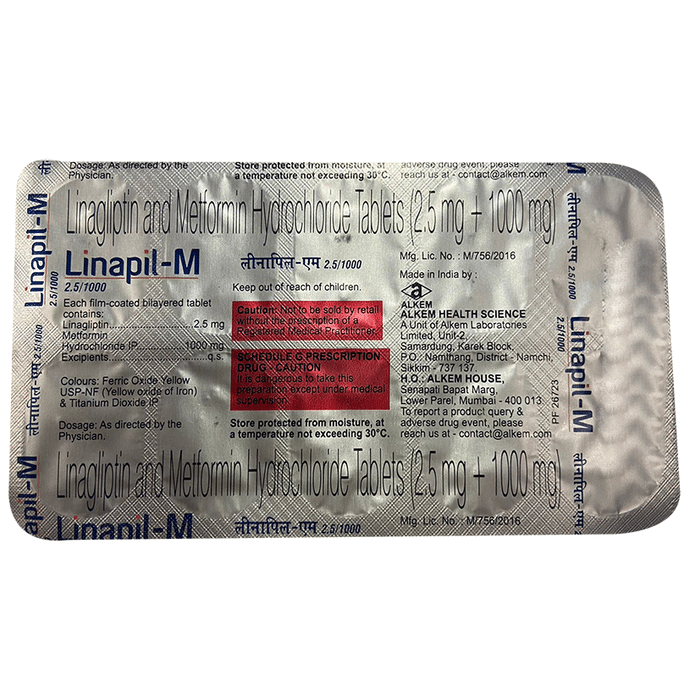 Linapil-M 2.5/1000 Tablet