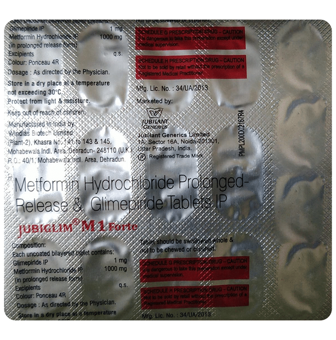 Jubiglim M 1 Forte Tablet PR