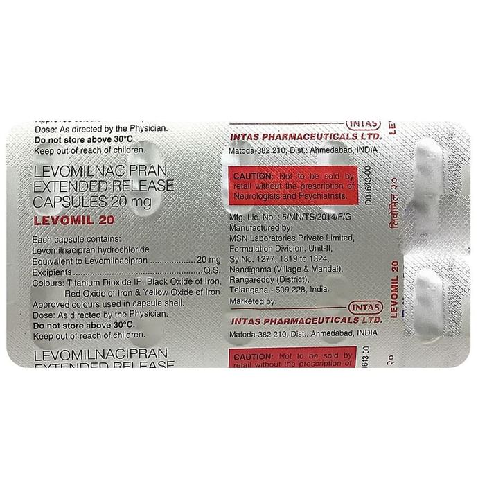 Levomil 20 Capsule ER