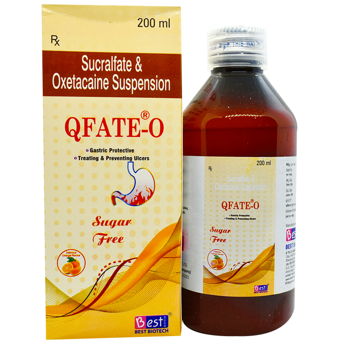 Qfate-O Oral Suspension Delicious Orange Sugar Free