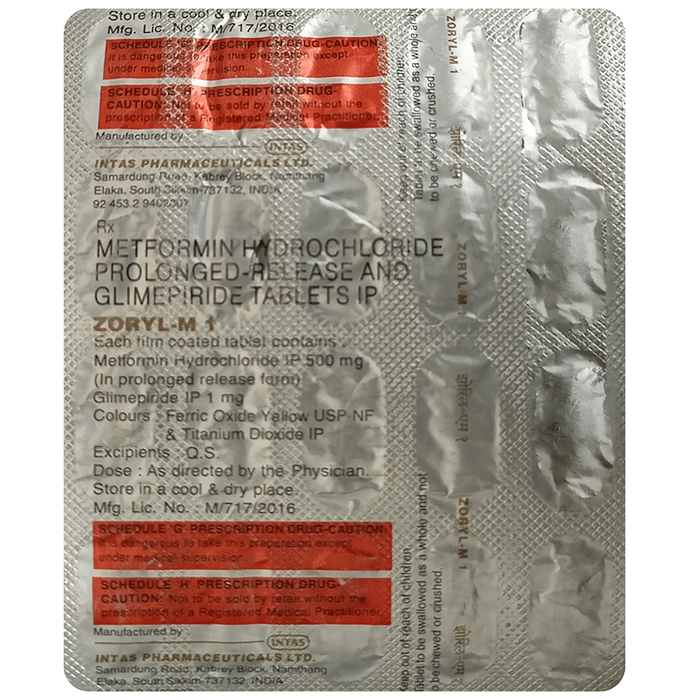 Zoryl-M 1 Tablet PR