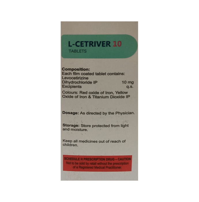 L-Cetriver 10 Tablet