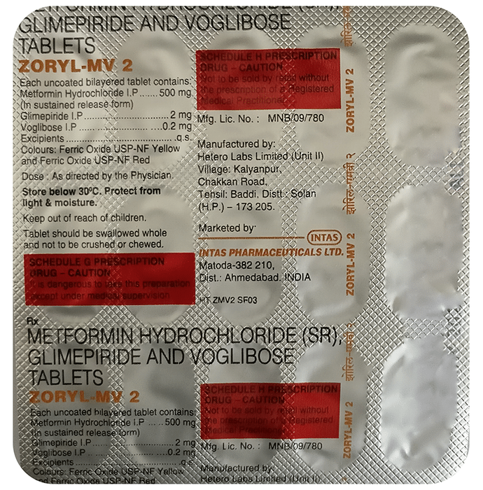 Zoryl-MV 2 Tablet SR
